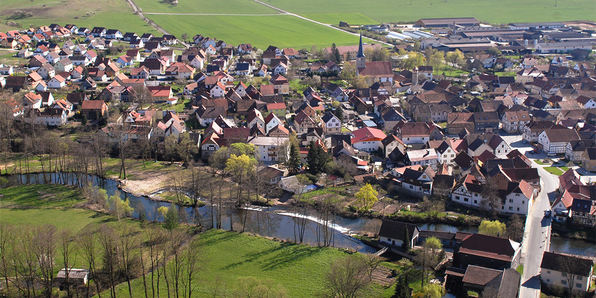 Blick vom Kraynberg auf Vachdorf (Foto: Manuela Hahnebach)